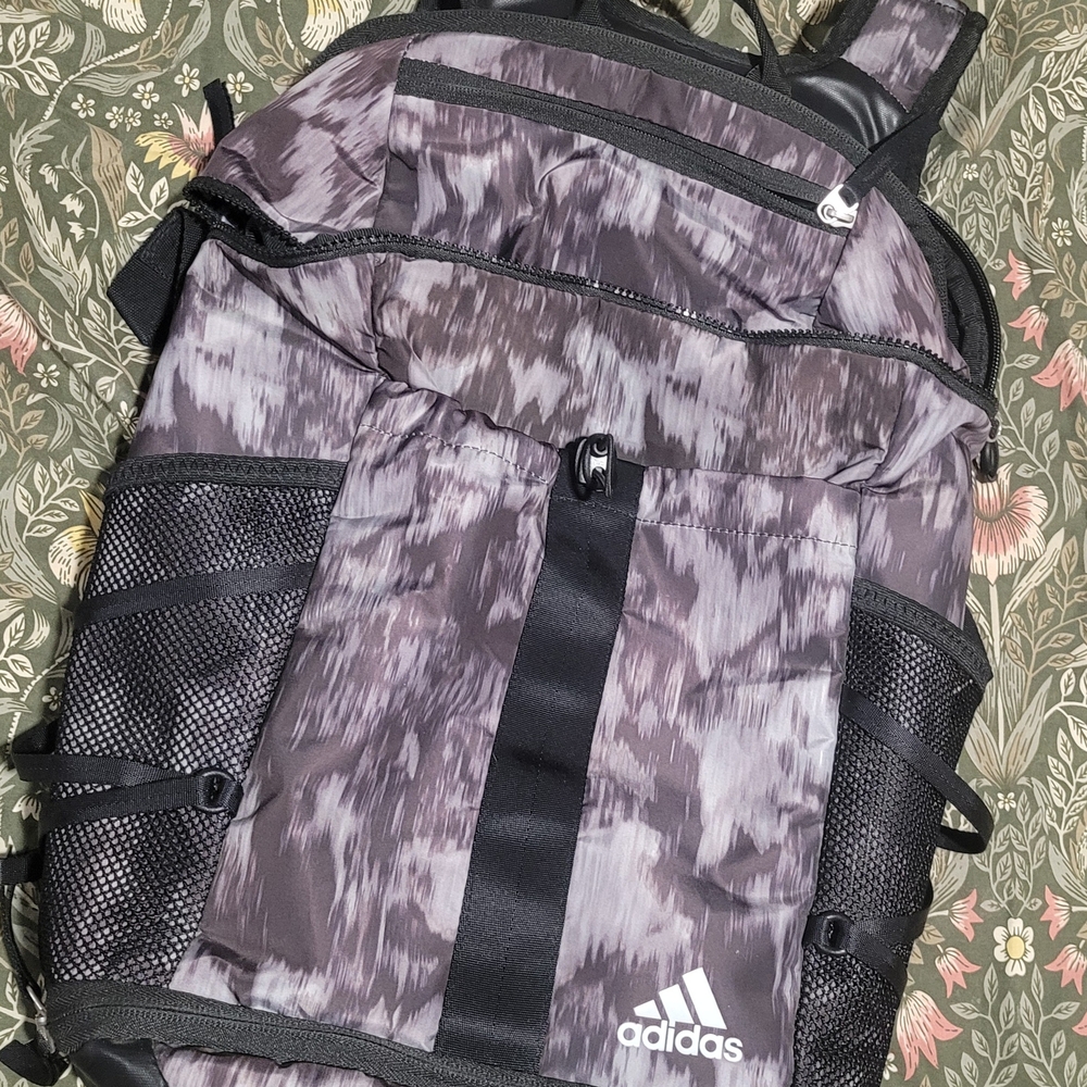 Adidas Multi Tone Gray And Black Computer Backpack
